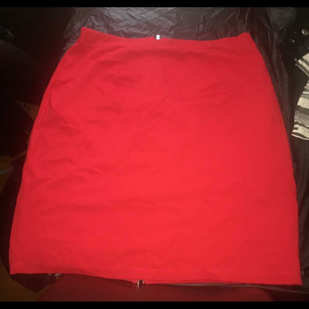 Plus size Red skirt